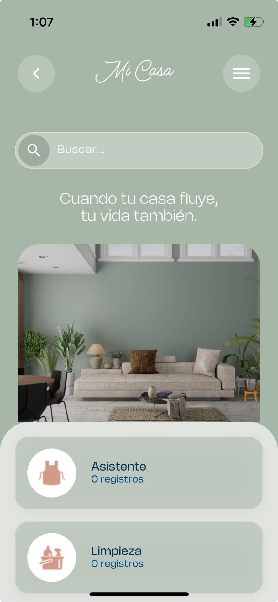 Pantalla de Mi Casa en A La MANO